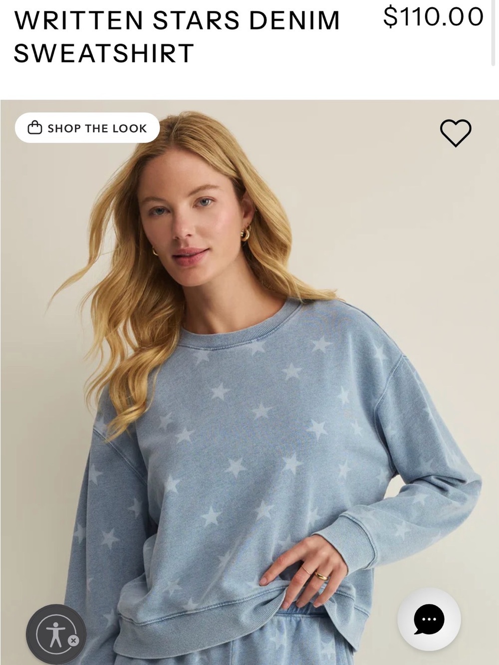 ZSupply Written Stars lounge set- sweatshirt and shorts